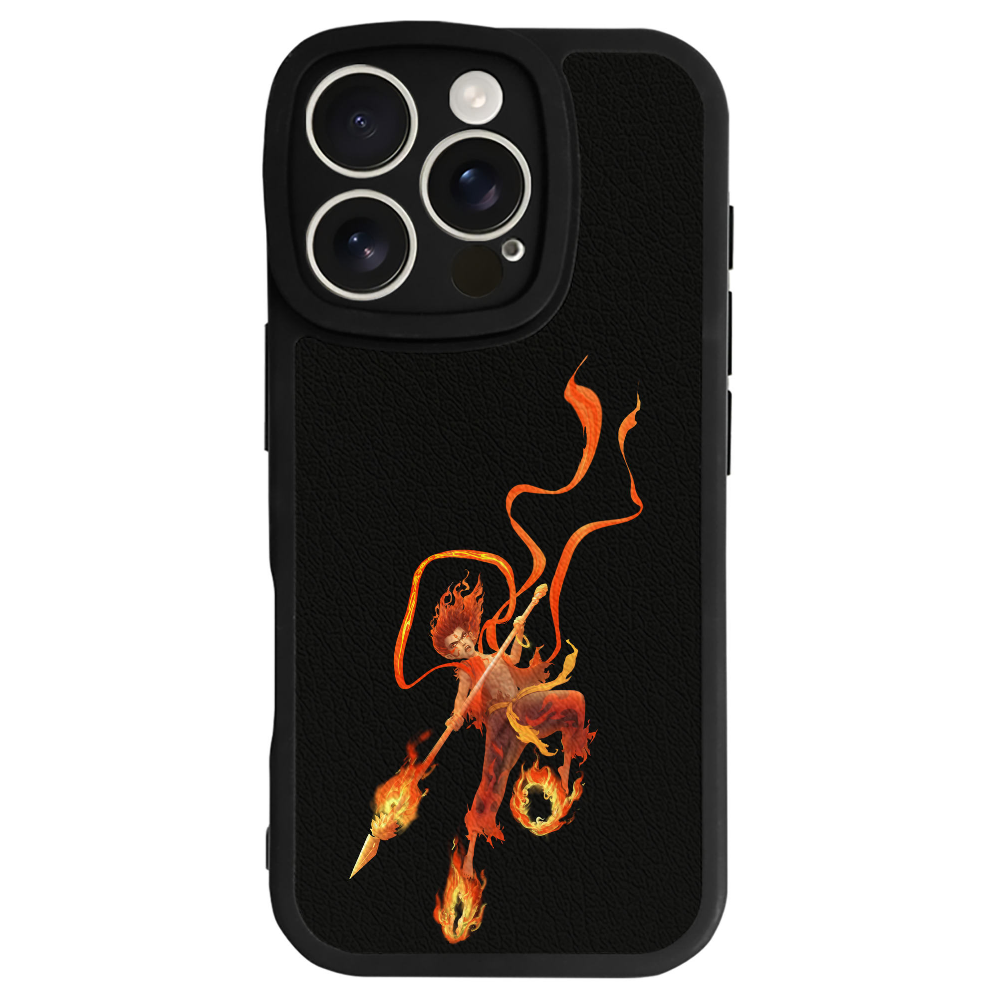（画像用） Ne Zha 2 ナタ 魔童の大暴れ 【iPhone 16シリーズ対応】シリコンスマホケース（レザー調） 材質：シリコン